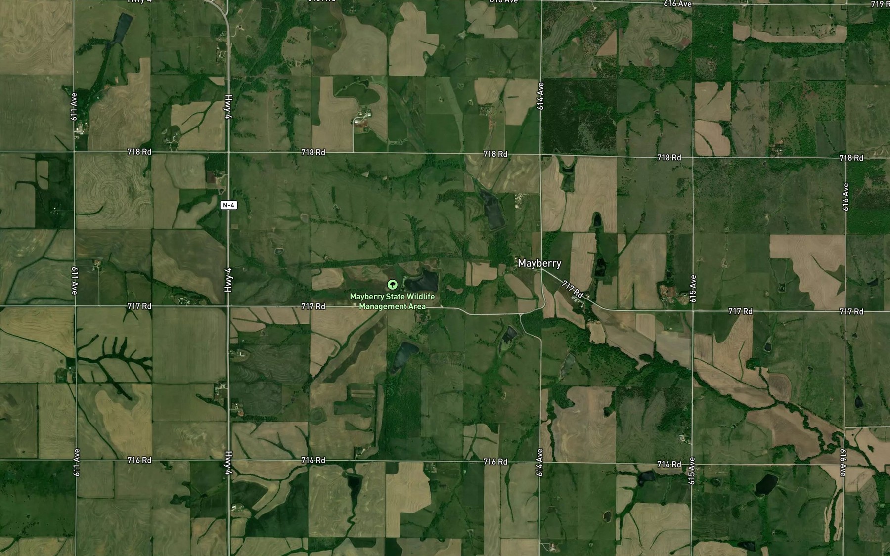 Satellite map of the Rock Creek Reservoir 22-A