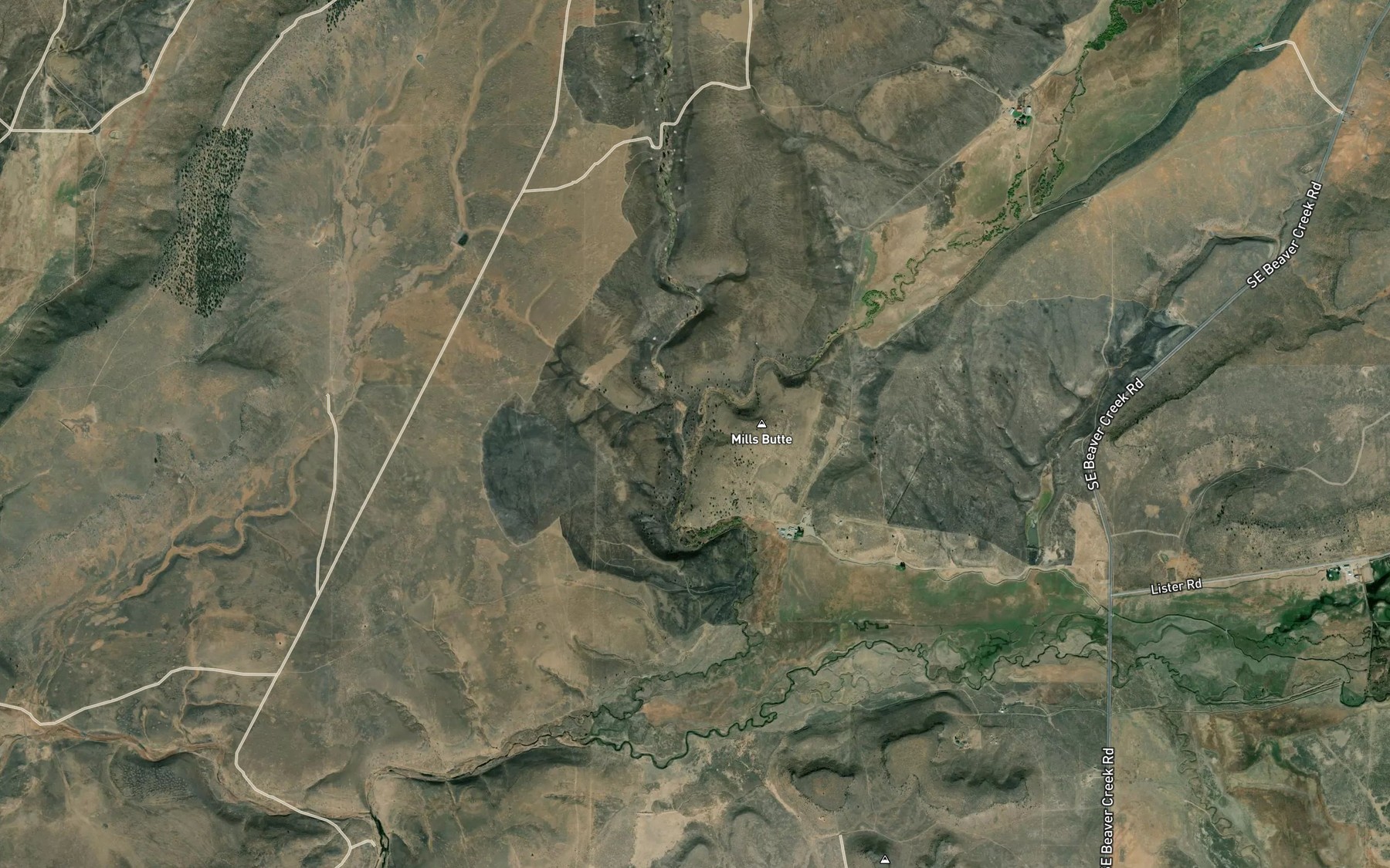 Satellite map of the North Wolf Creek