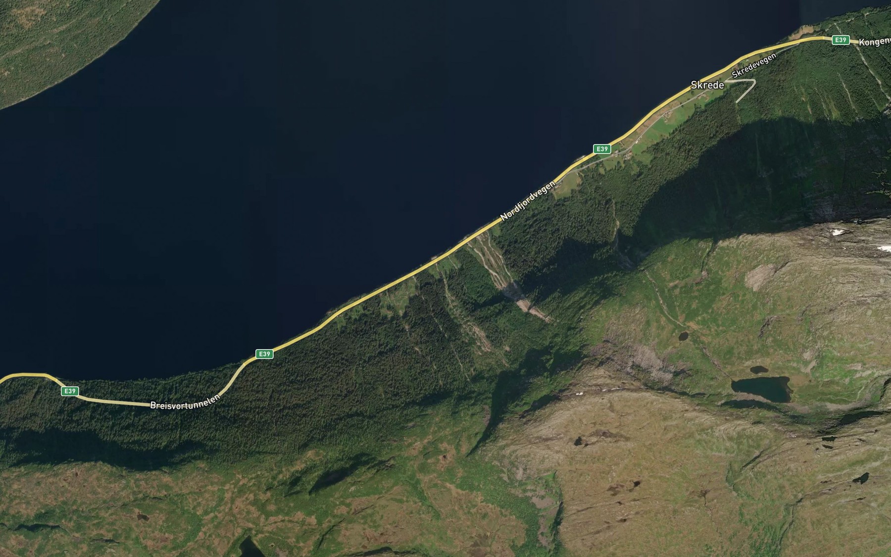 Satellite map of the Kolefonna