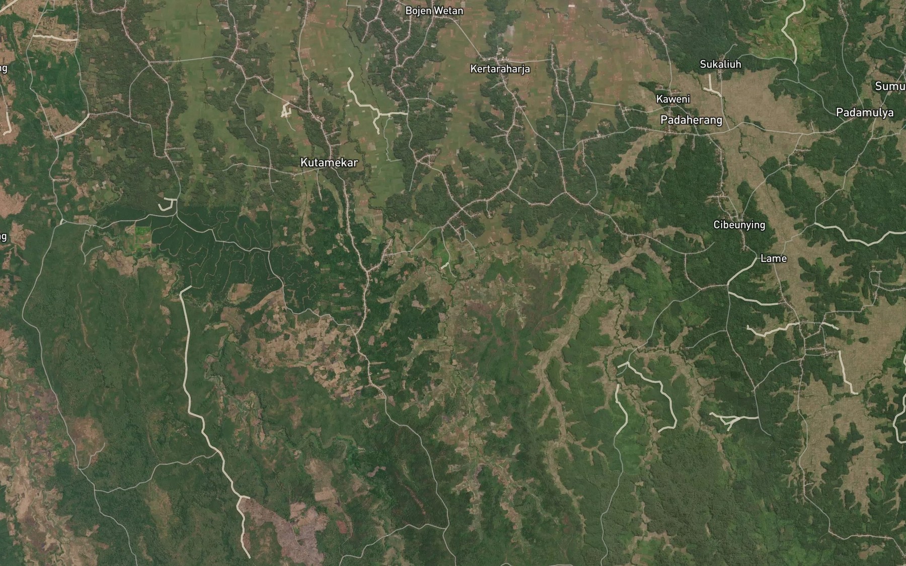 Satellite map of the Ci Latak Wetan