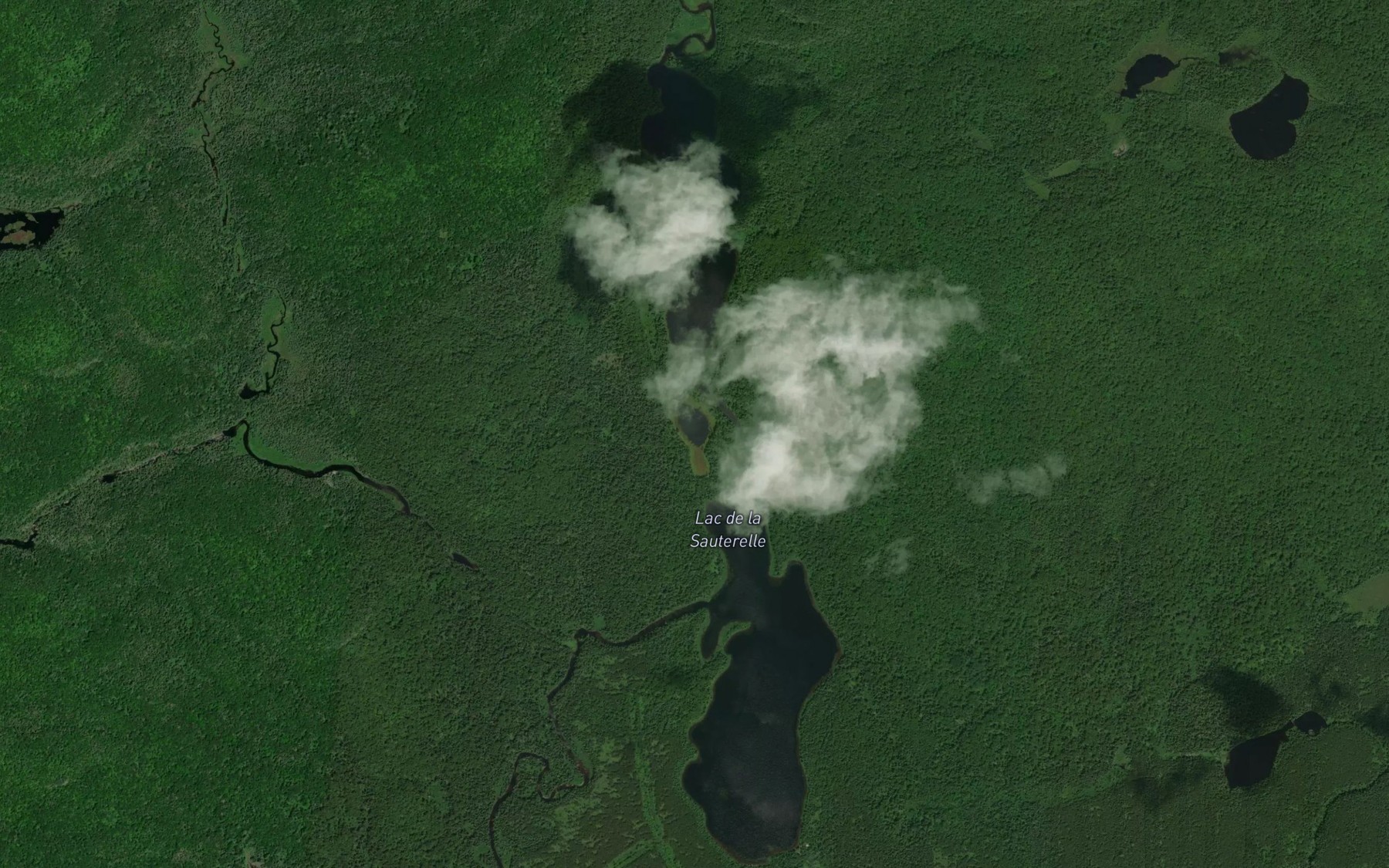 Satellite map of the Lac de la Sauterelle
