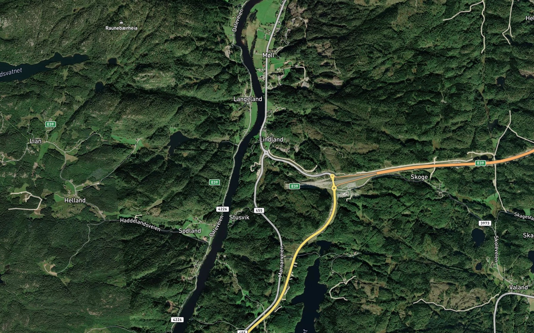 Satellite map of the Lindlandstjonna