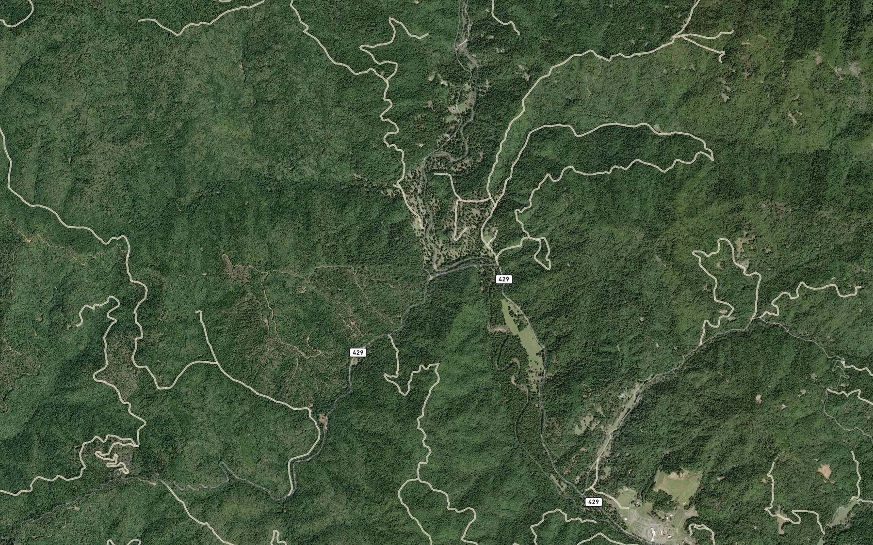 Satellite map of the Redwood Creek