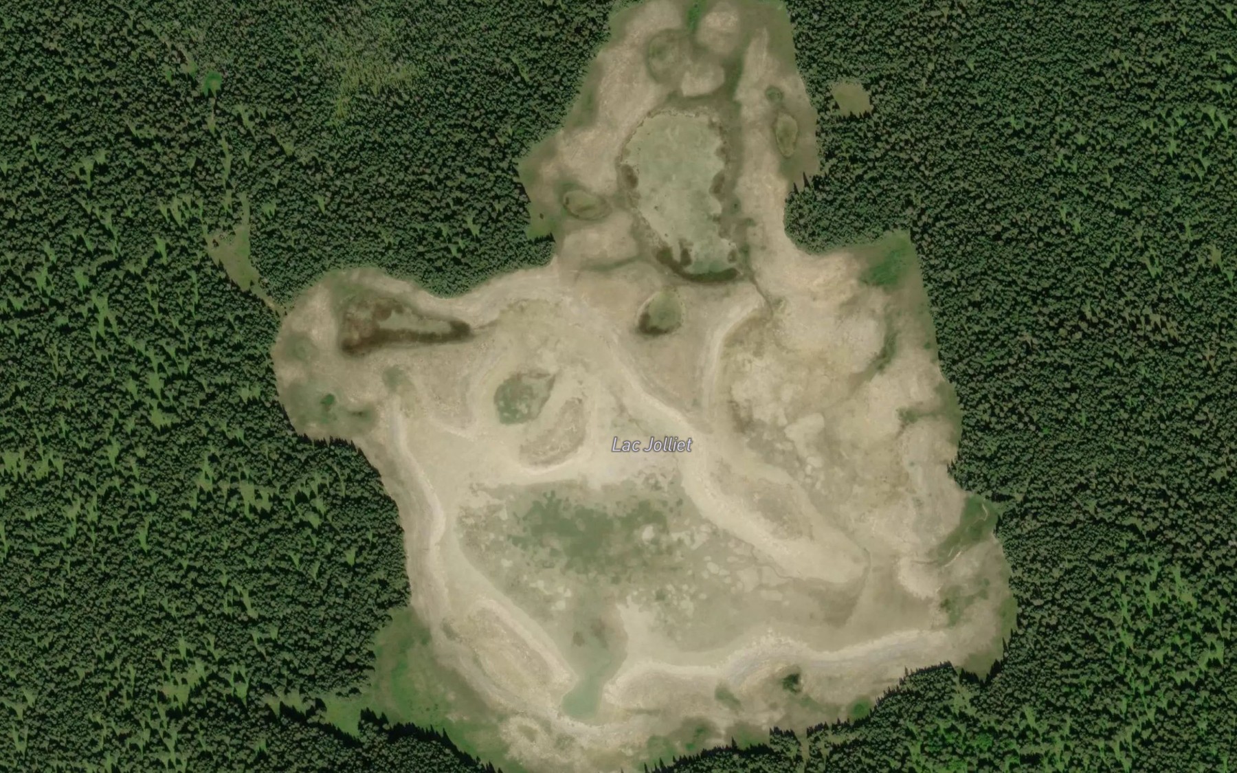 Satellite map of the Lac Jolliet