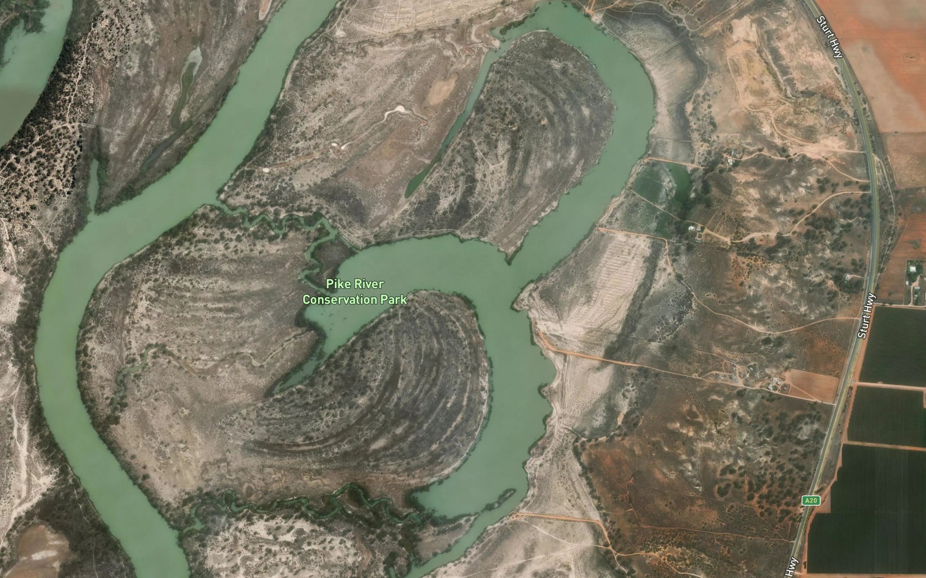 Satellite map of the Pike Lagoon
