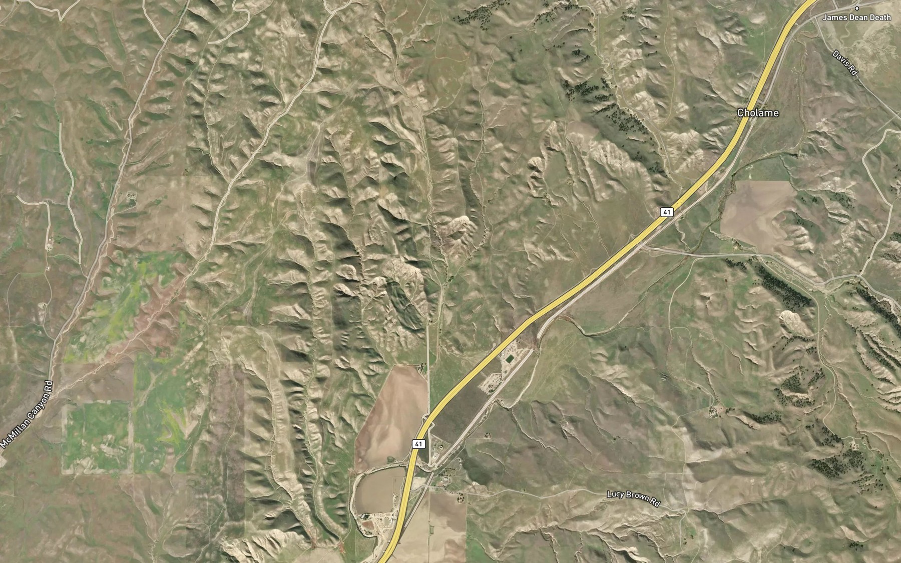 Satellite map of the Grainger Spring