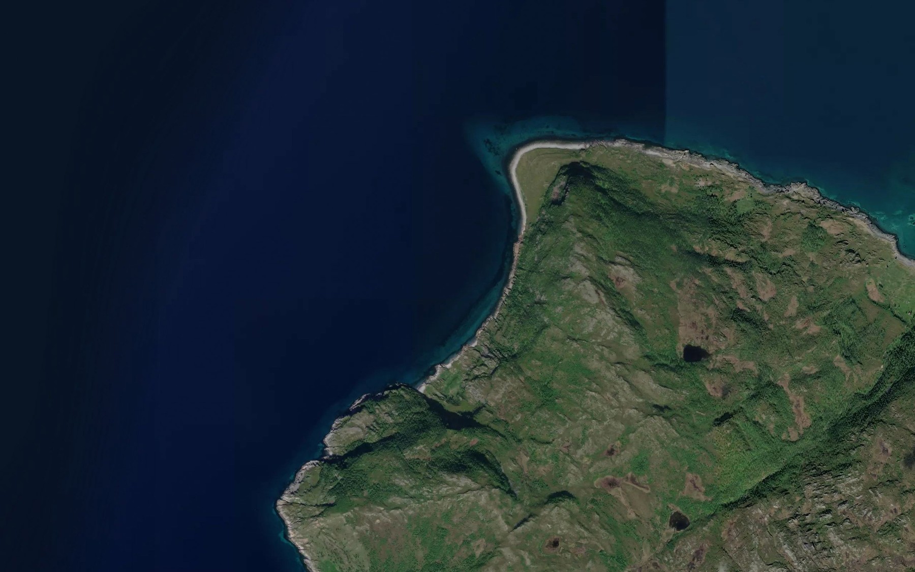 Satellite map of the Rakkenesbukta,yt