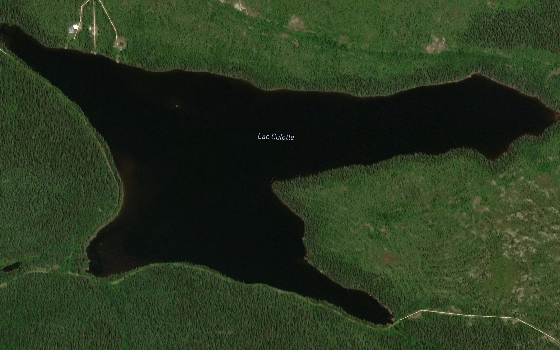 Satellite map of the Lac Culotte