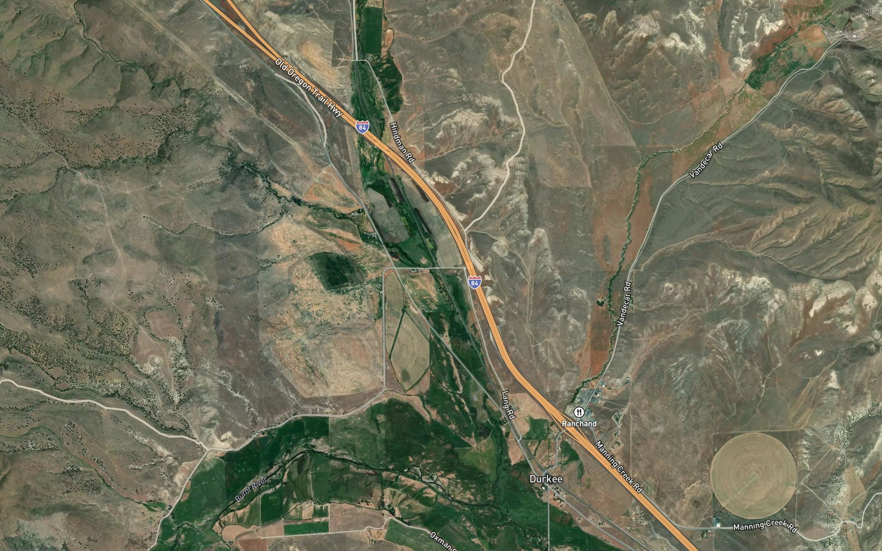 Satellite map of the Alder Creek
