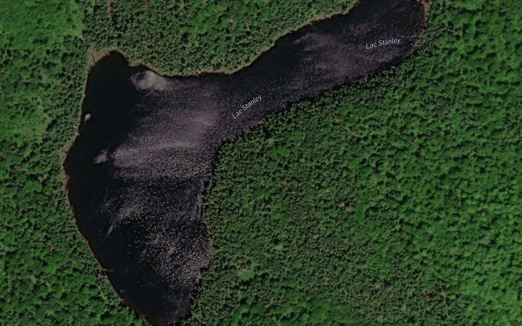 Satellite map of the Lac Stanley