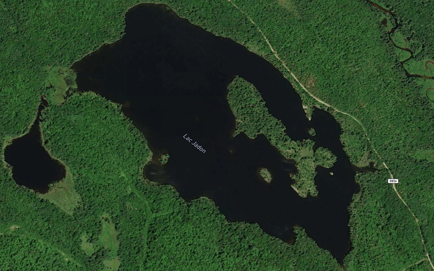 Satellite map of the Lac Jadon