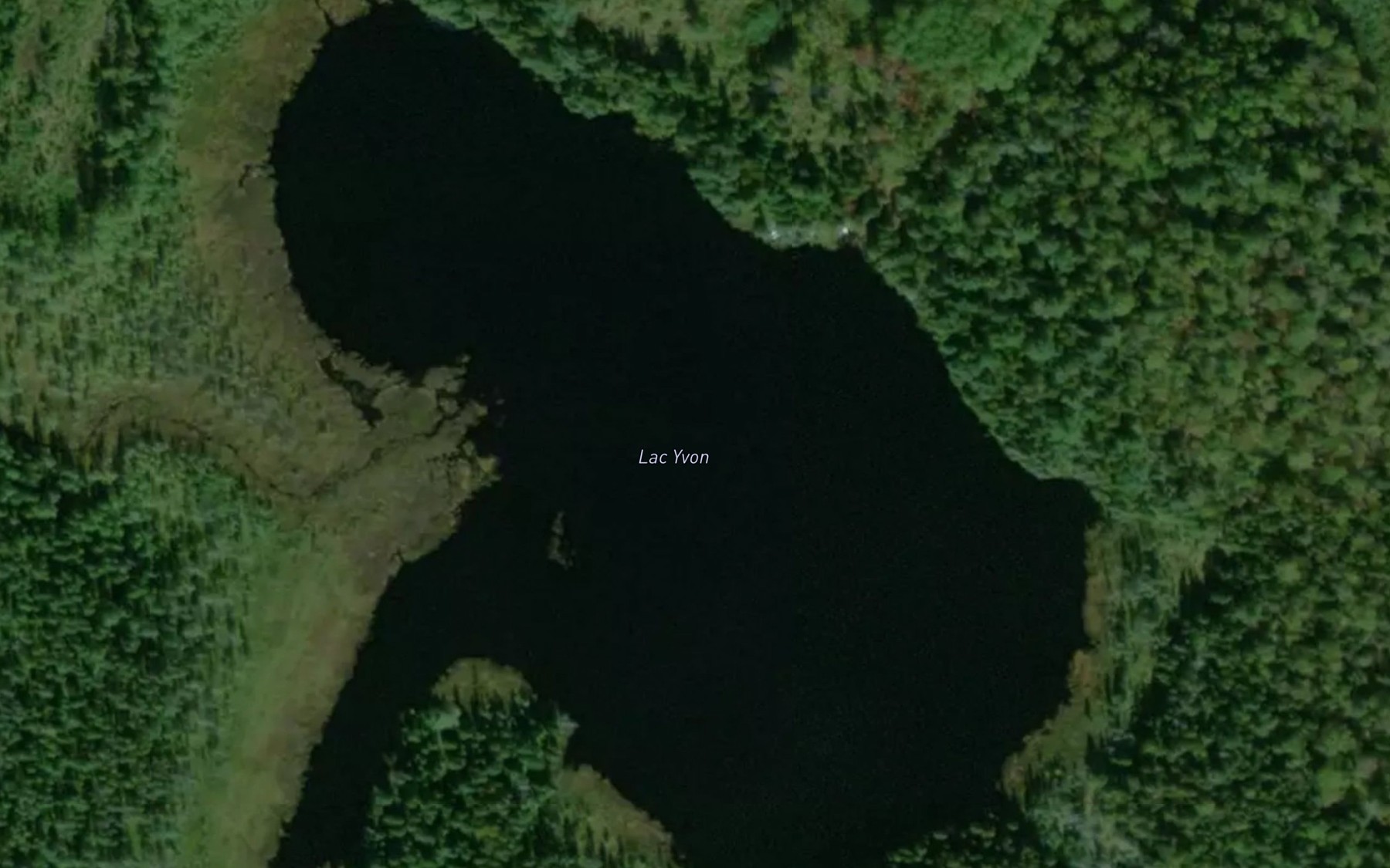 Satellite map of the Lac Yvon