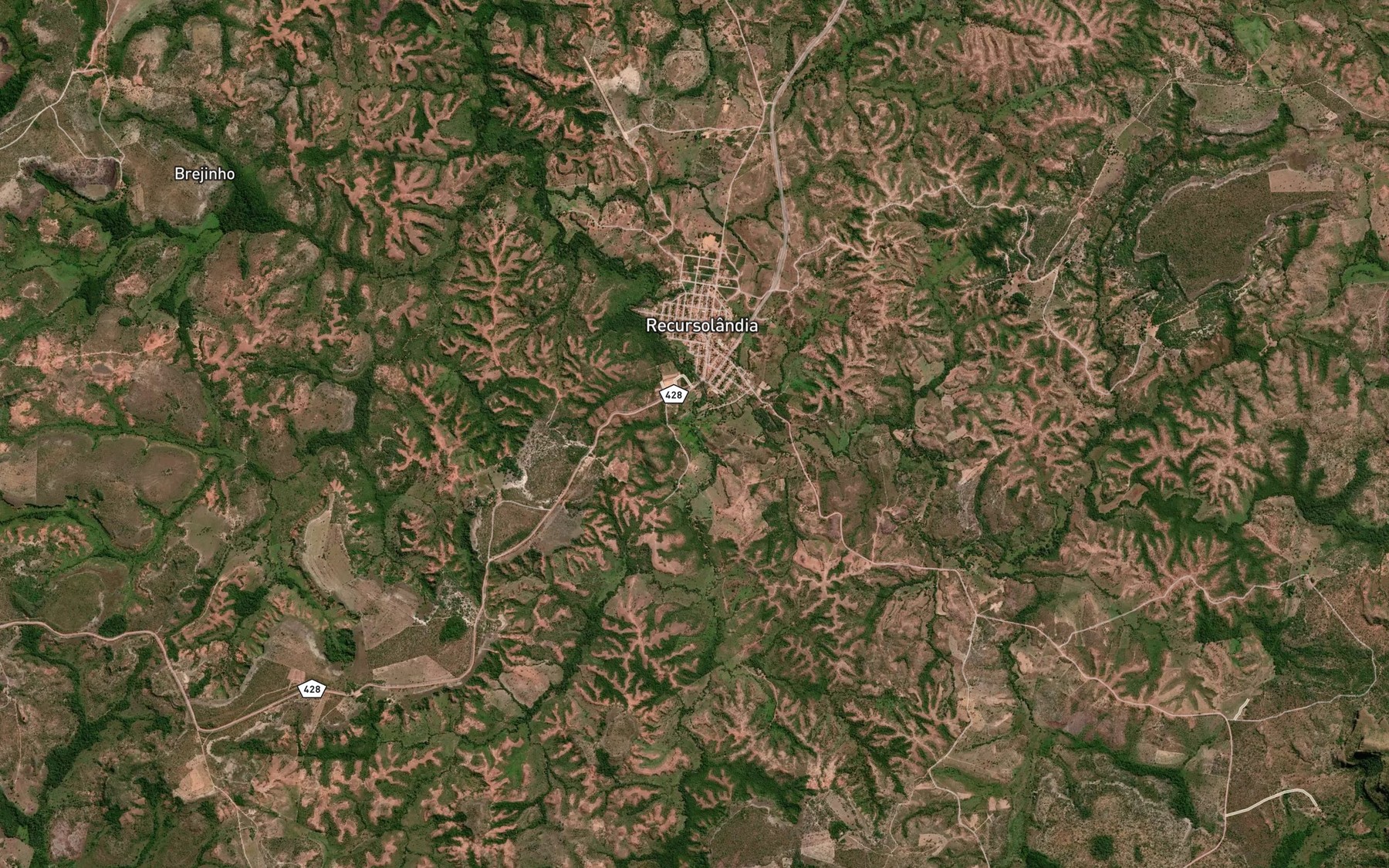 Satellite map of the Corrego Coqueiro