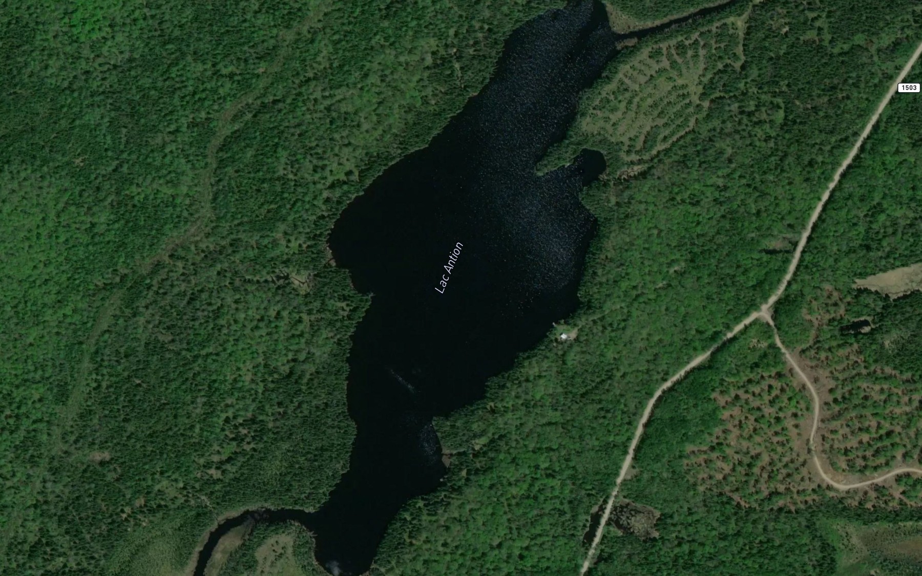 Satellite map of the Lac Antion