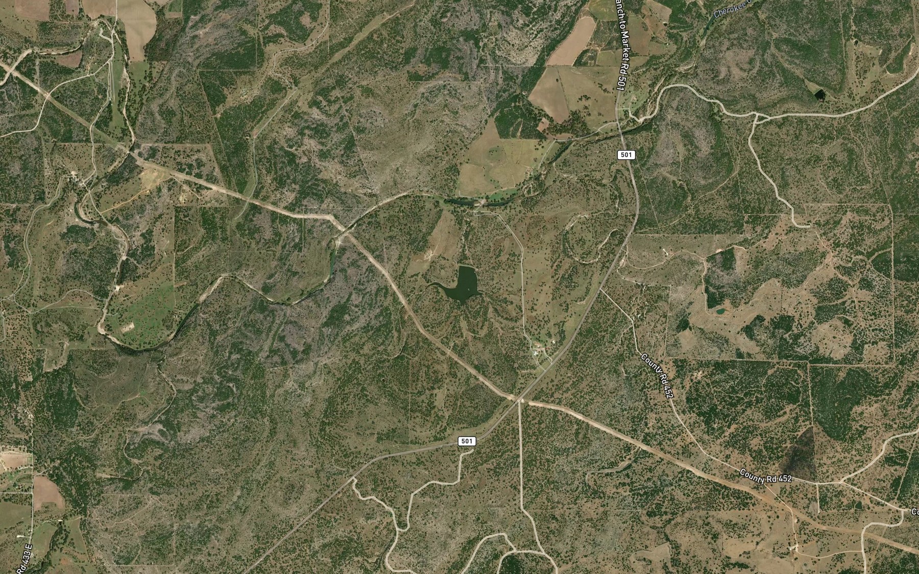 Satellite map of the Wilson Lake