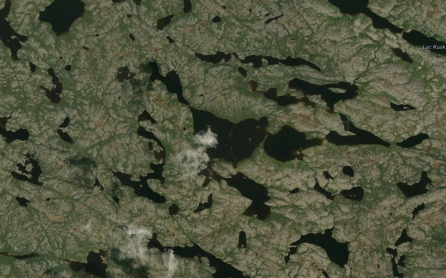 Satellite map of the Lac Kamikwakwasich
