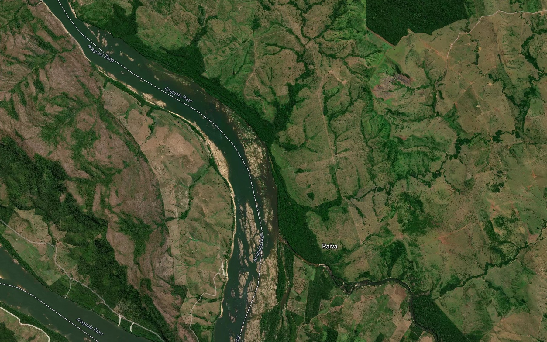 Satellite map of the Corrego Castanhal