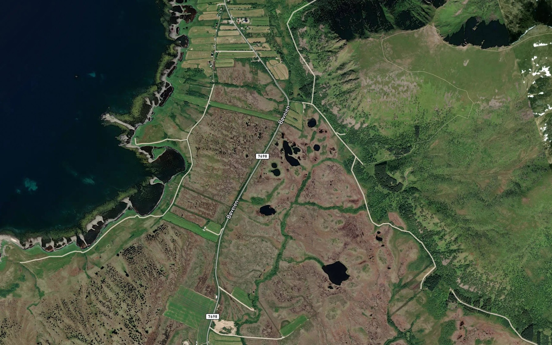Satellite map of the Folltjonna