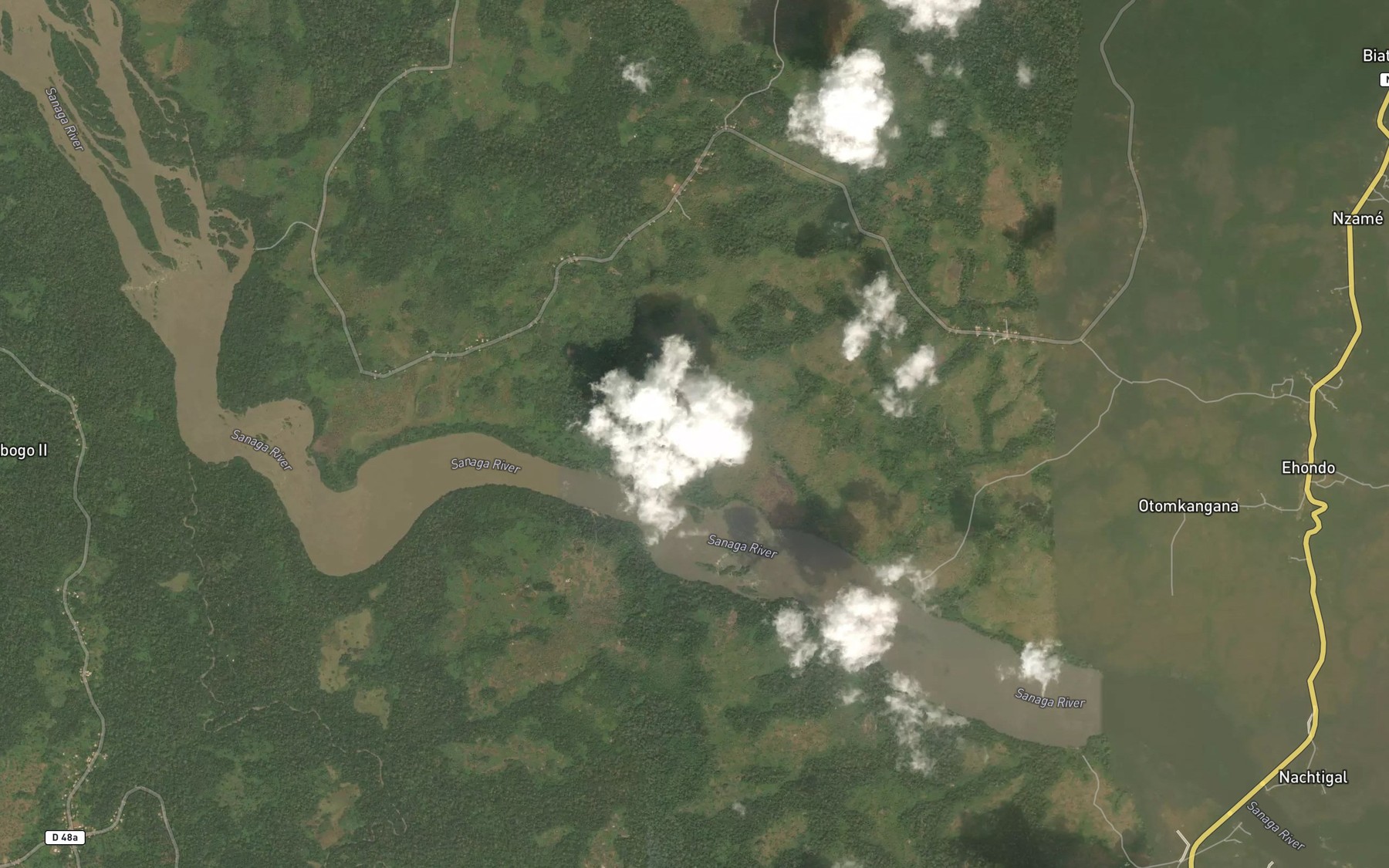 Satellite map of the Rapides Nkomdon