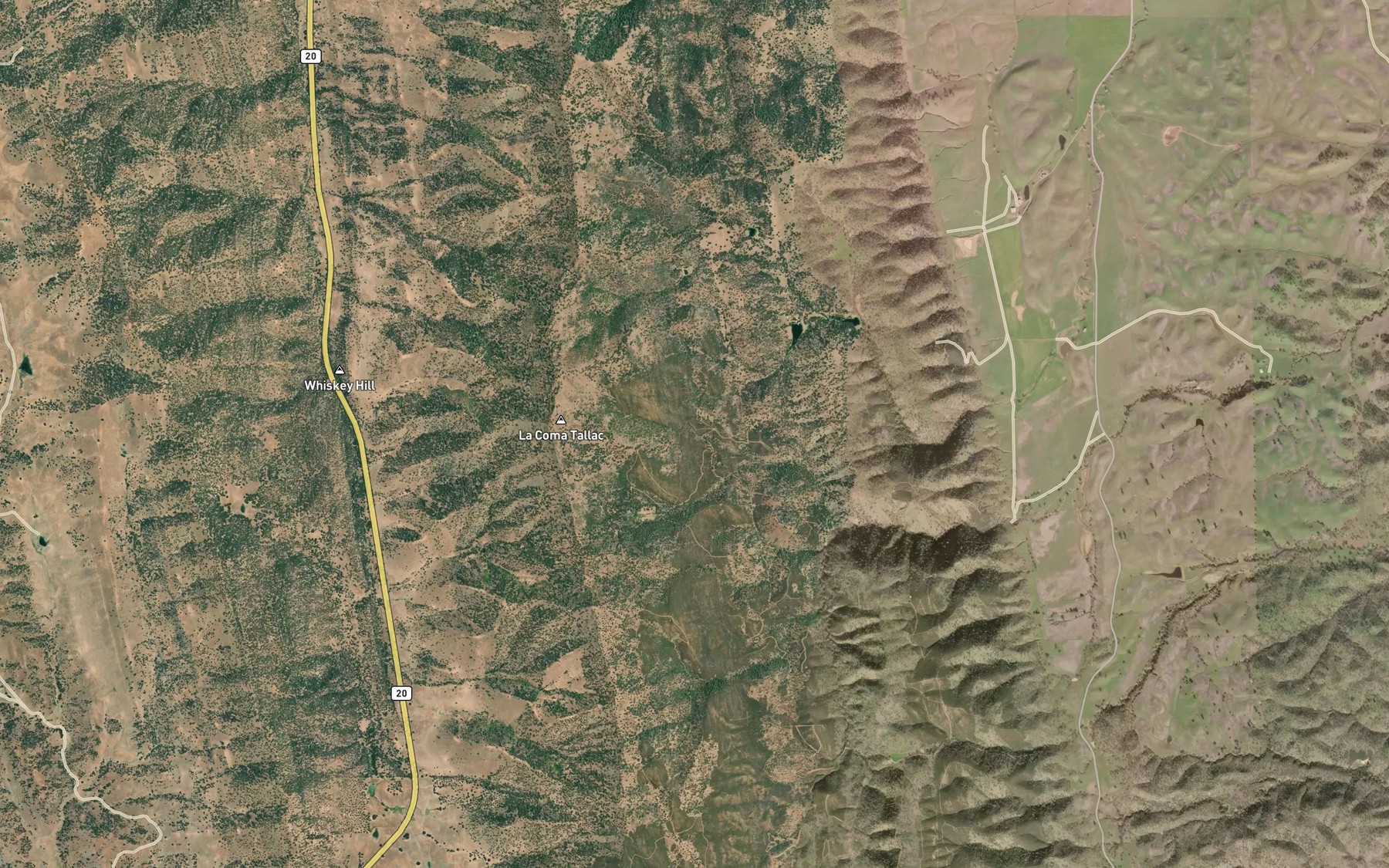 Satellite map of the Cottonwood Spring