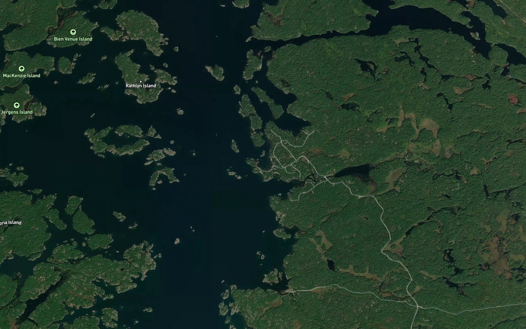 Satellite map of the Skerryvore Bay
