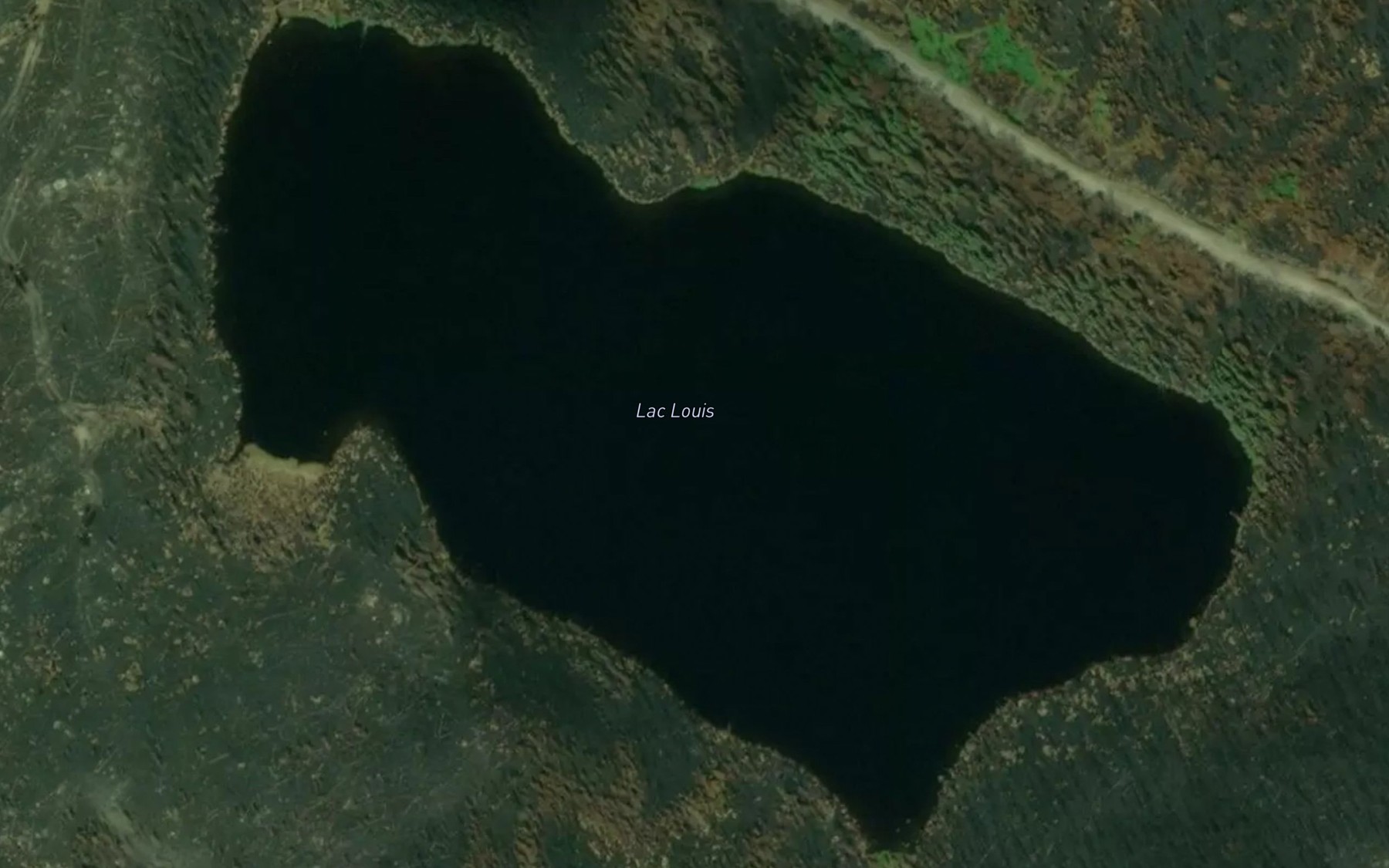 Satellite map of the Lac Louis