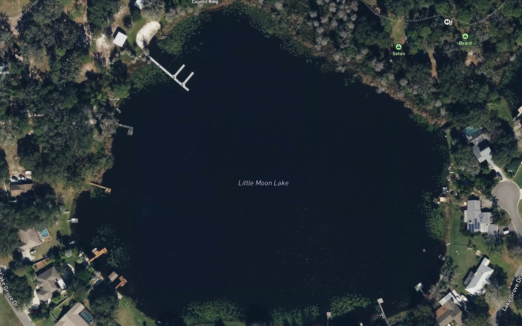 Satellite map of the Little Moon Lake