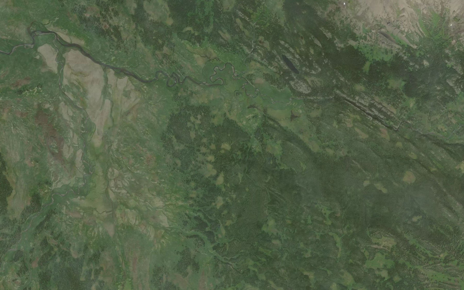 Satellite map of the Skelhorne Creek