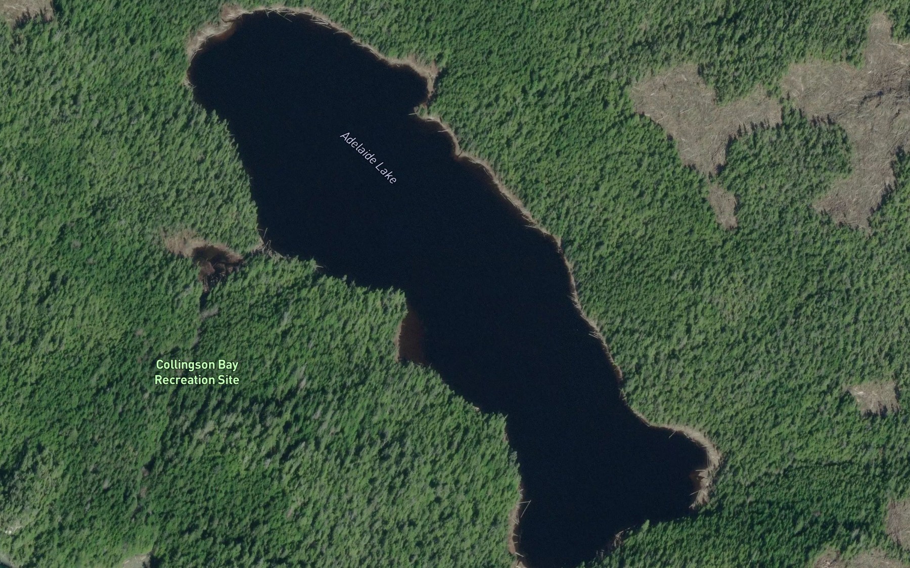 Satellite map of the Adelaide Lake
