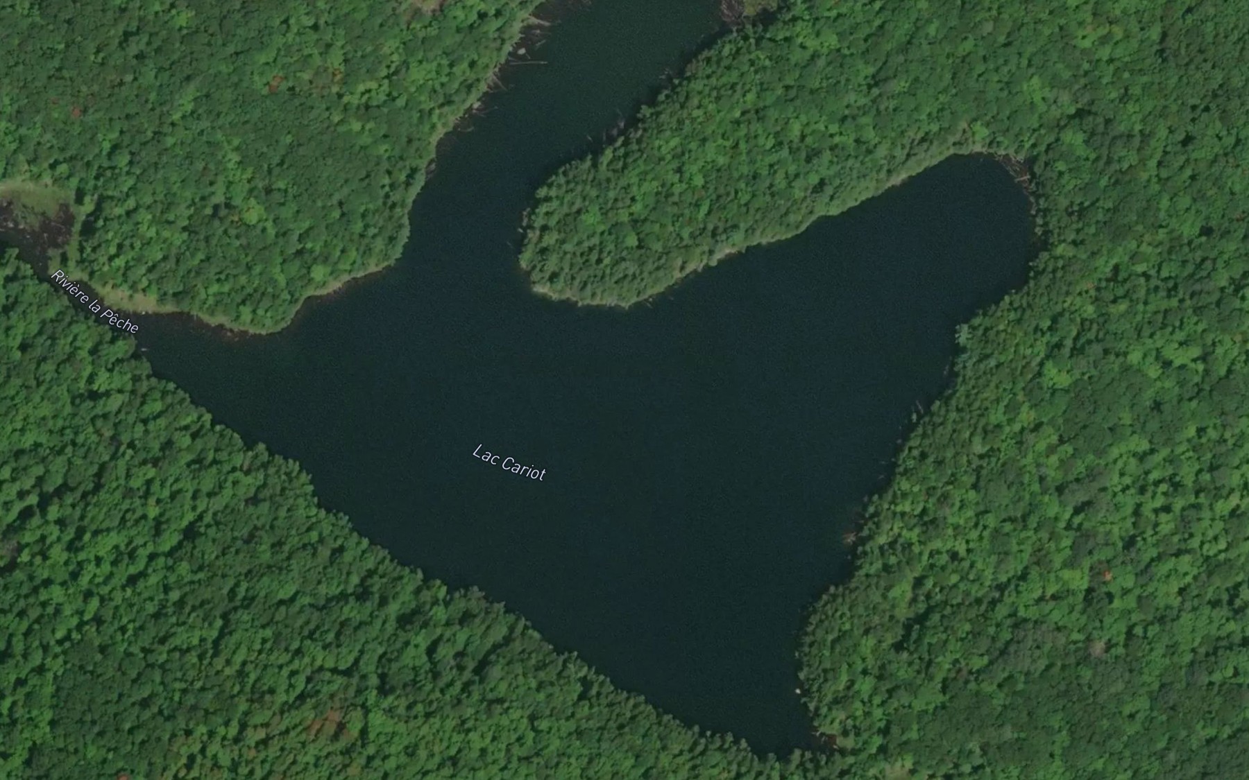Satellite map of the Lac Cariot