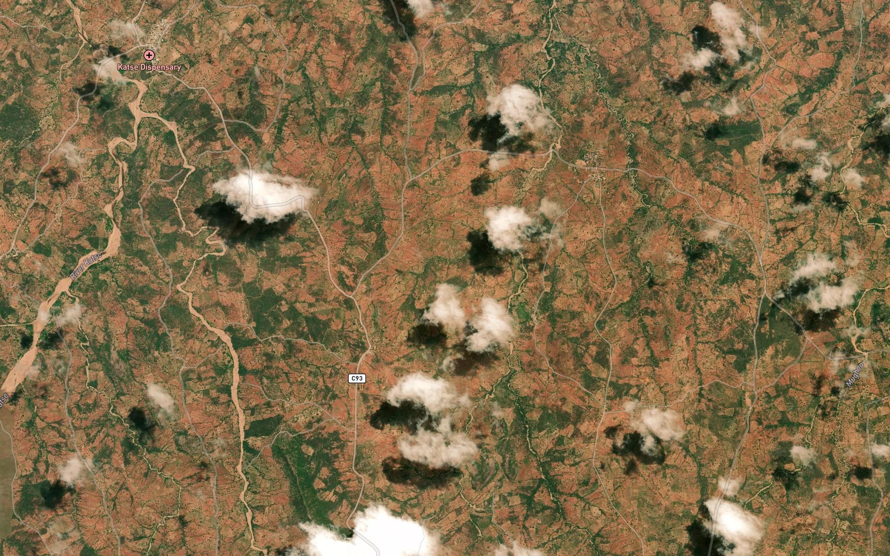 Satellite map of the Wanzra Dam
