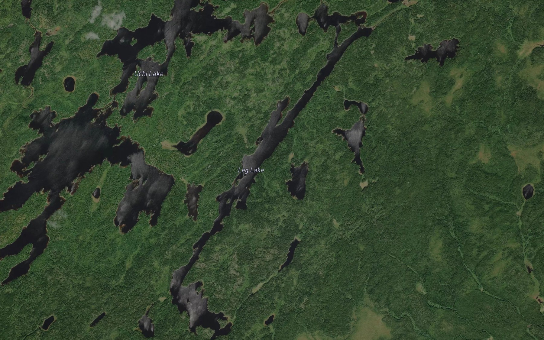 Satellite map of the Leg Lake