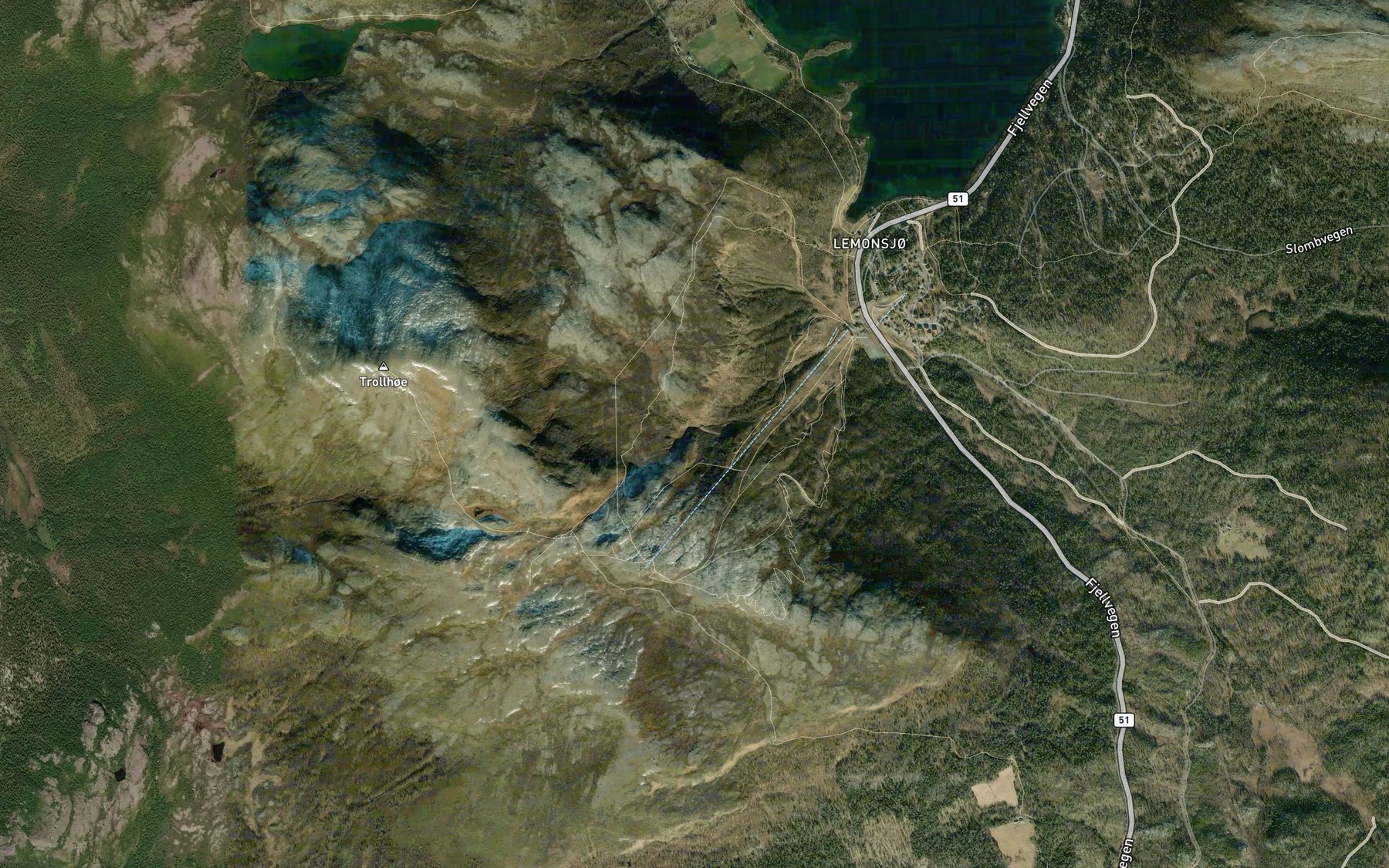 Satellite map of the Kalvtjonnbekken