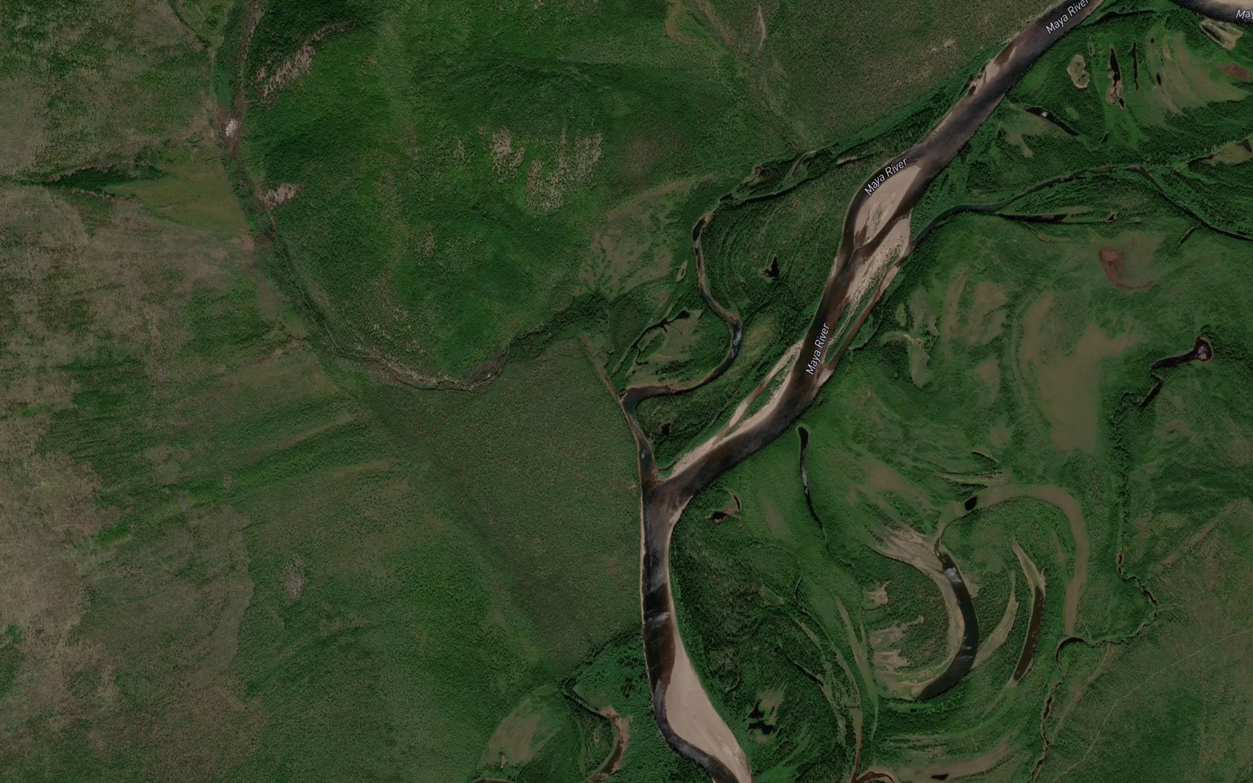 Satellite map of the Ekseya