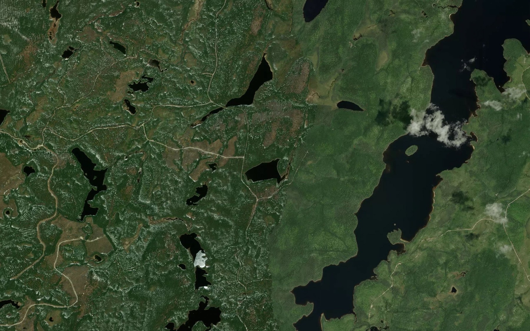 Satellite map of the Lac Saint-Pierre