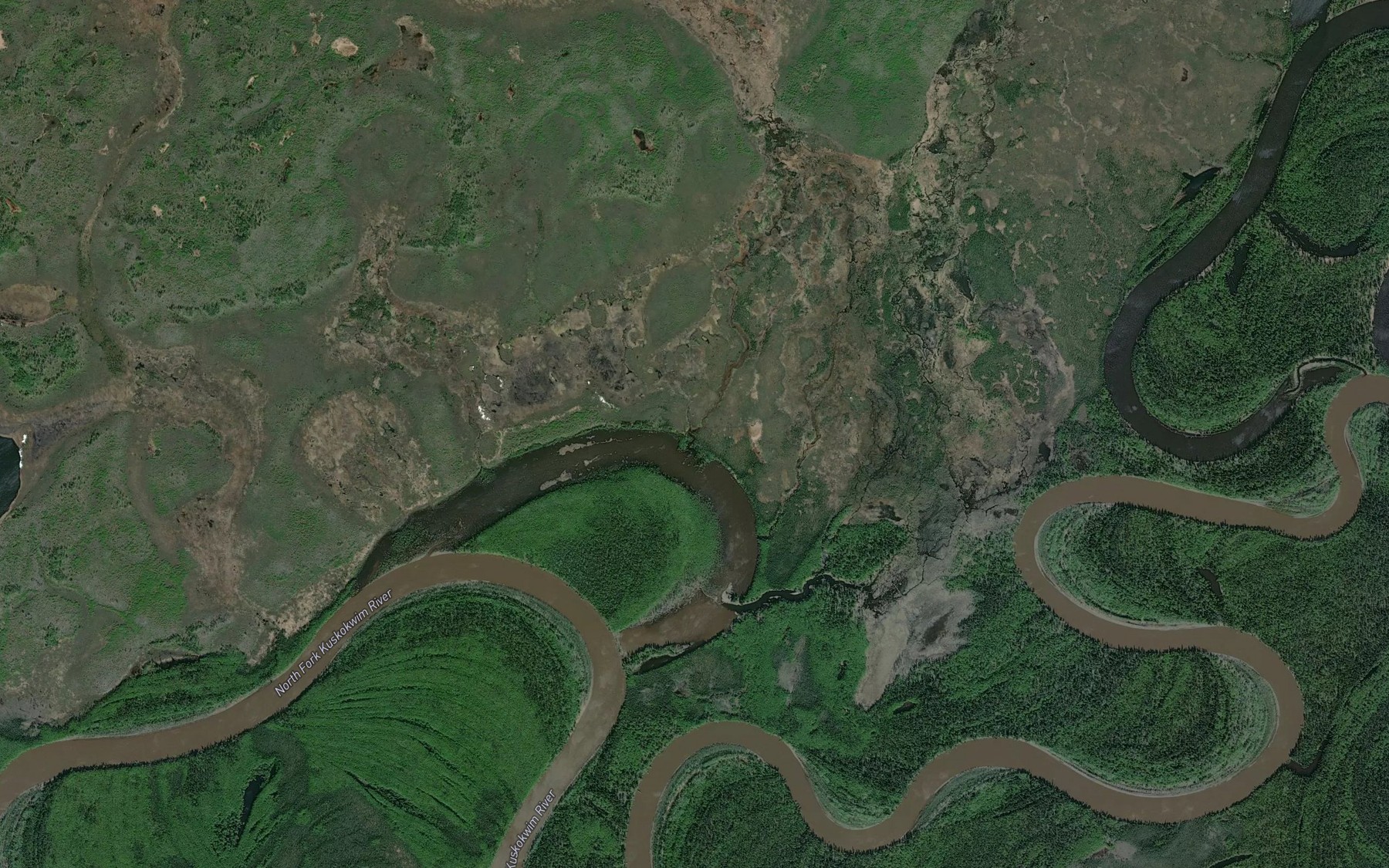 Satellite map of the Dick McCarthy Lake