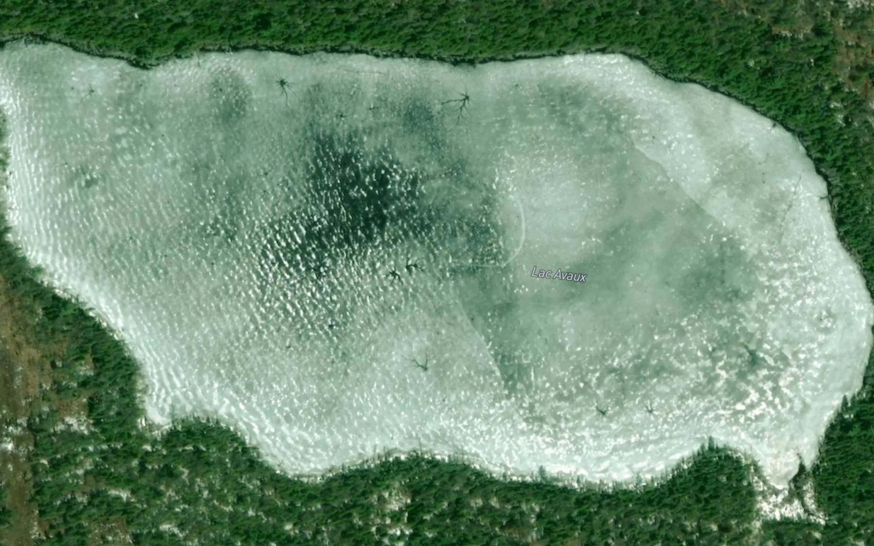 Satellite map of the Lac Avaux