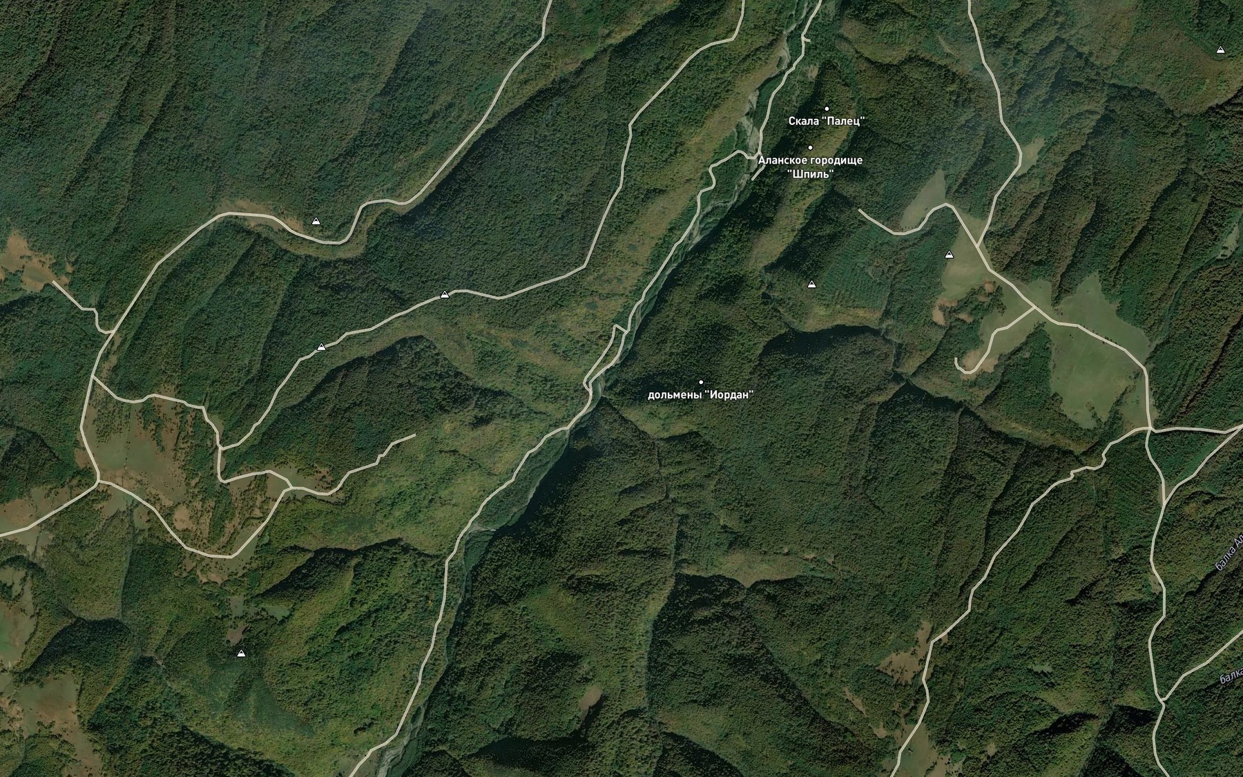 Satellite map of the Glybokaya