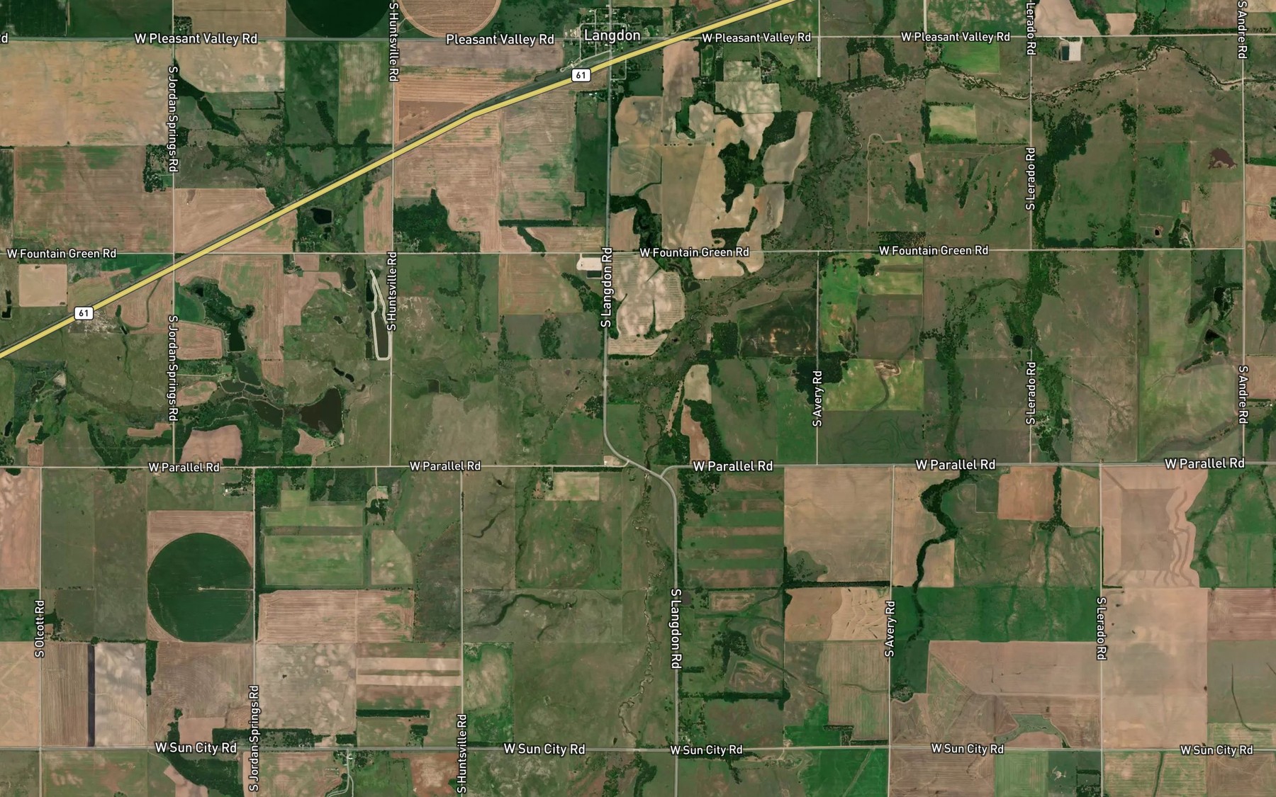Satellite map of the Wolf Creek