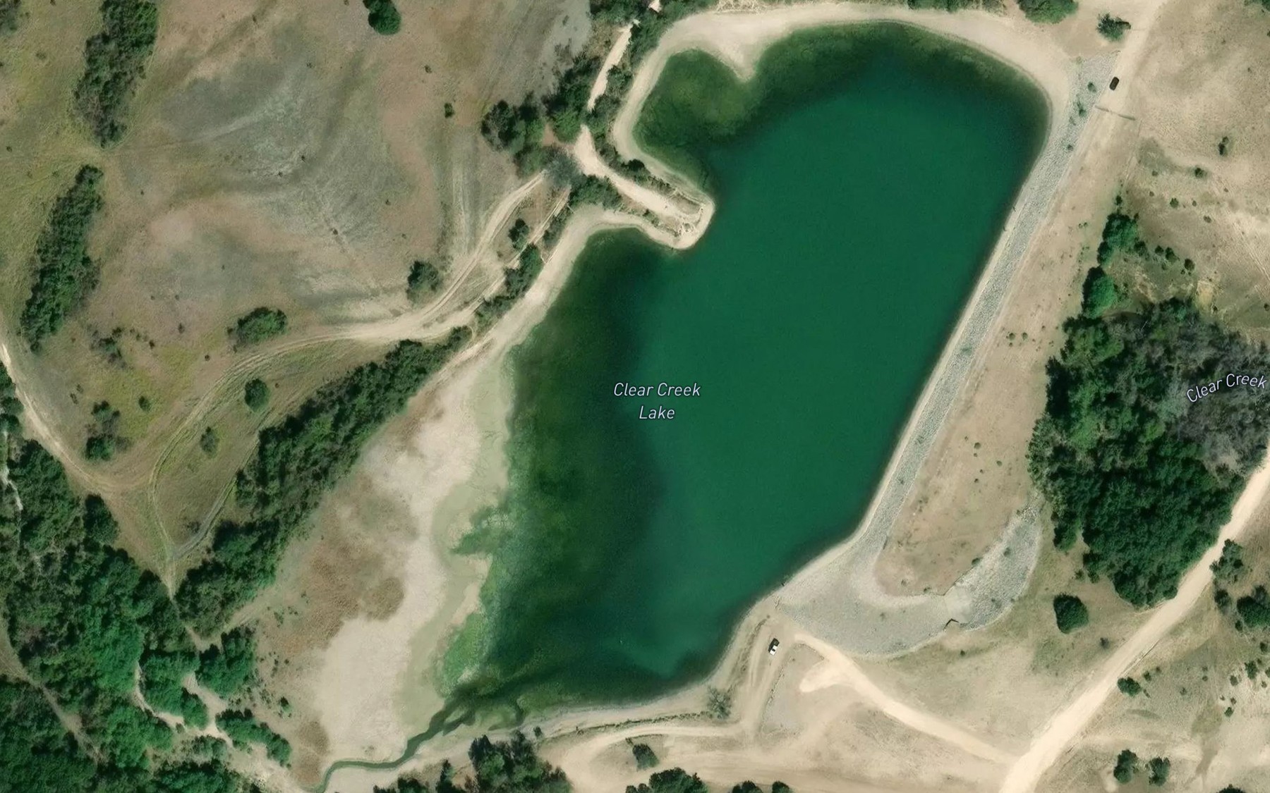 Satellite map of the Blue Watch Lake