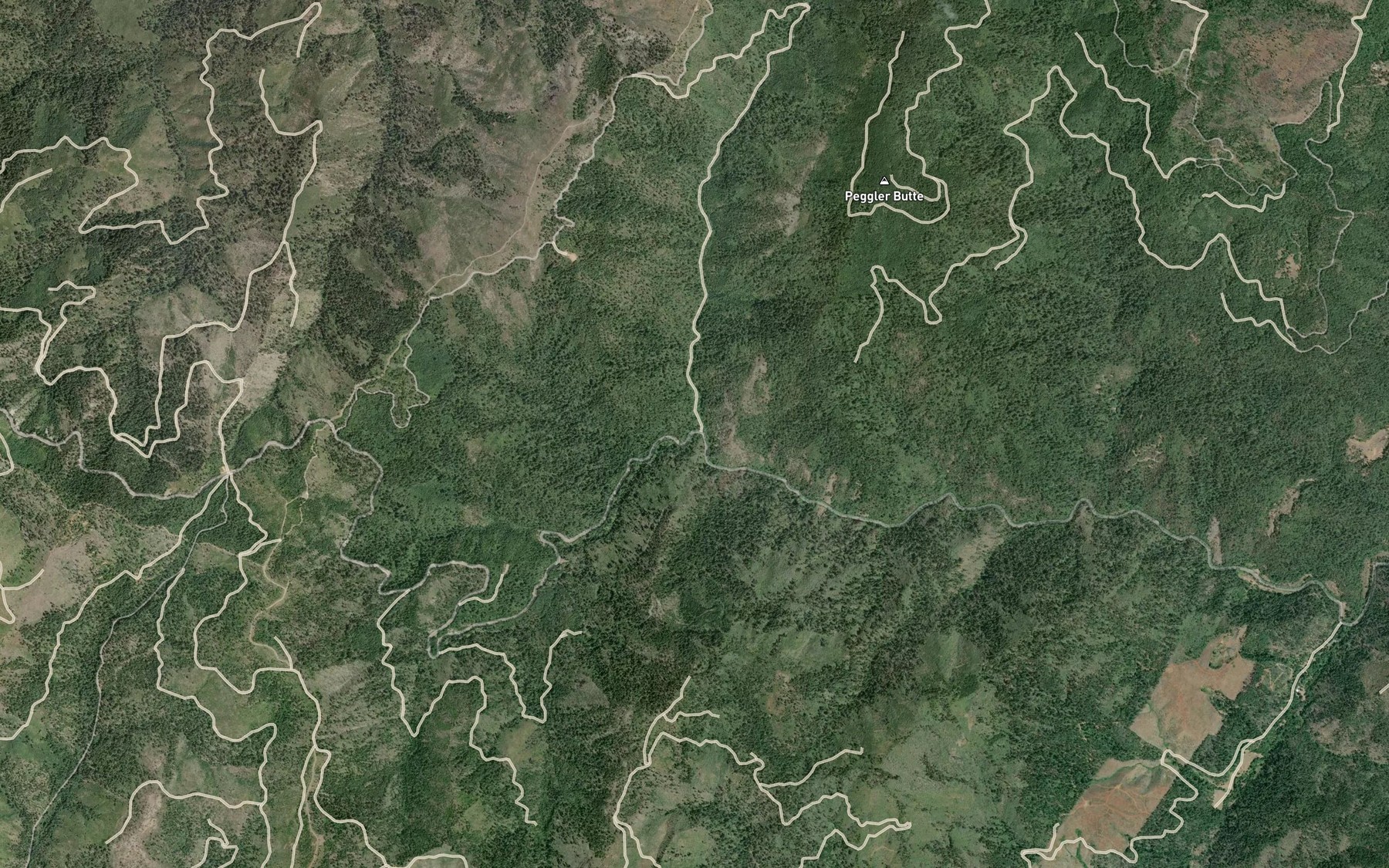 Satellite map of the Mill Creek