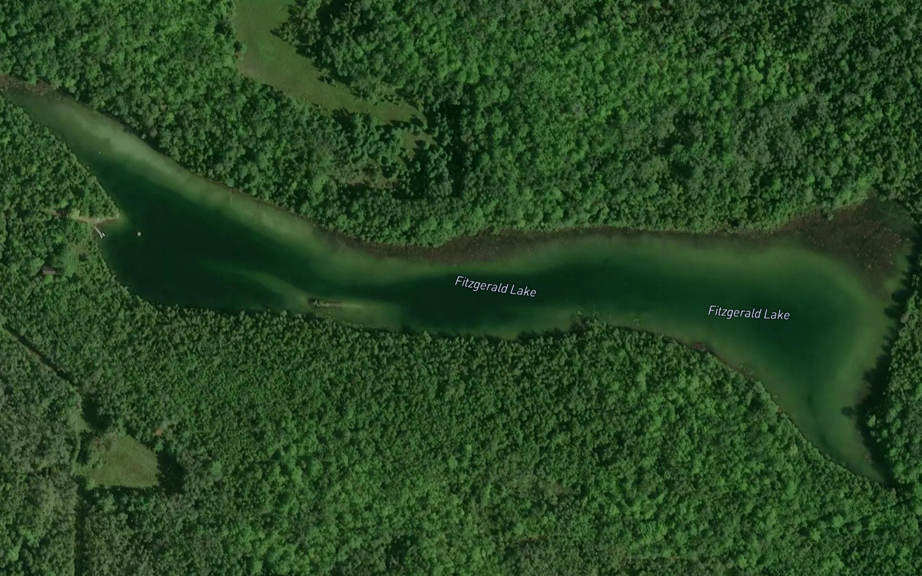 Satellite map of the Fitzgerald Lake