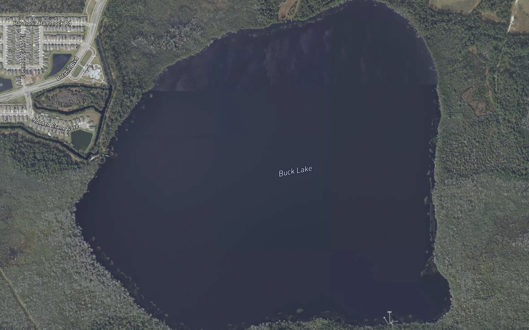 Satellite map of the Buck Lake