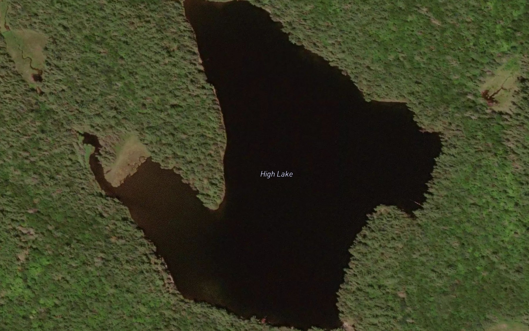 Satellite map of the High Lake