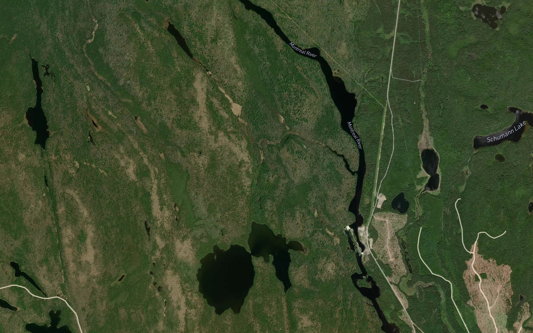 Satellite map of the Kelvin Creek
