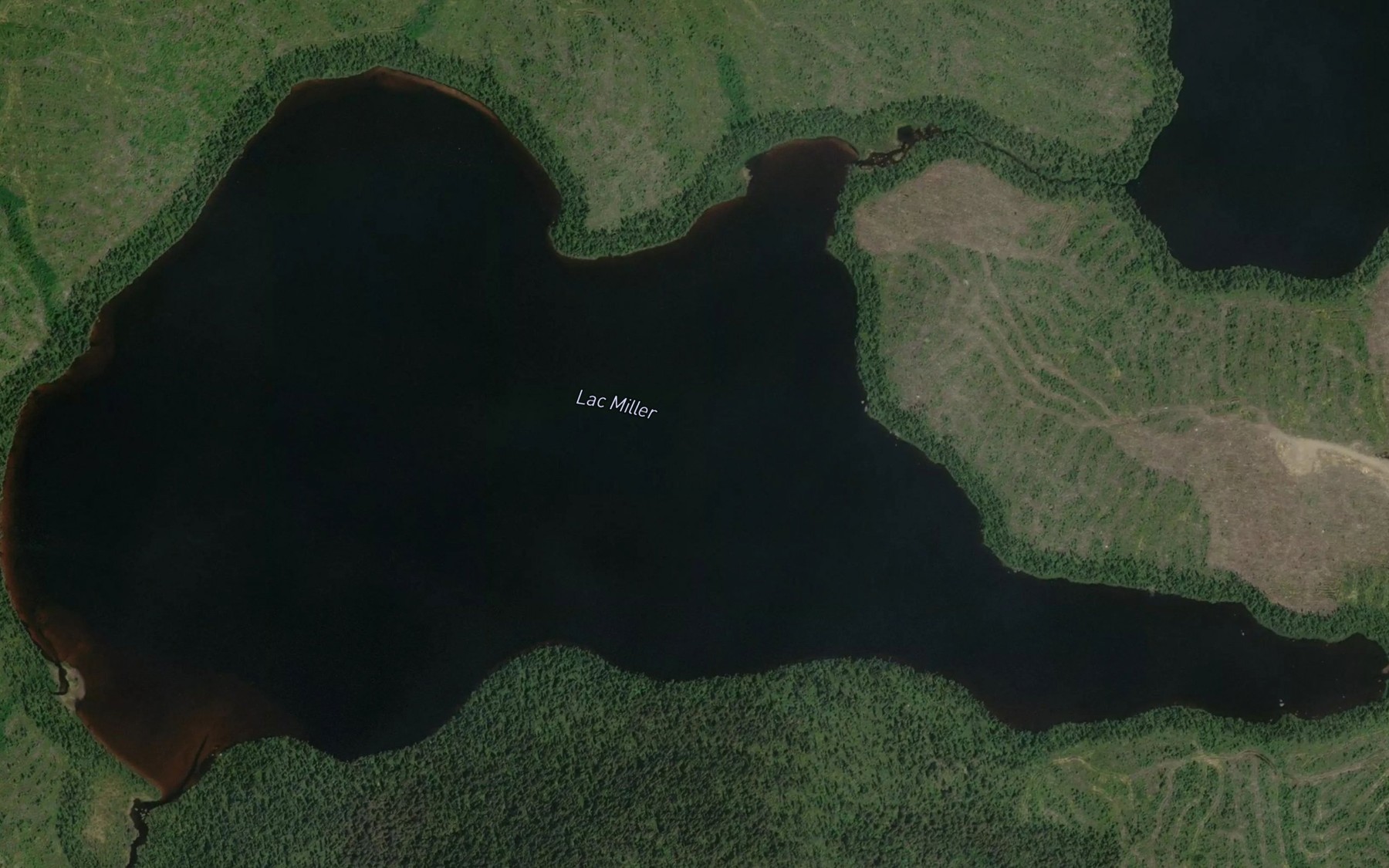 Satellite map of the Lac Miller