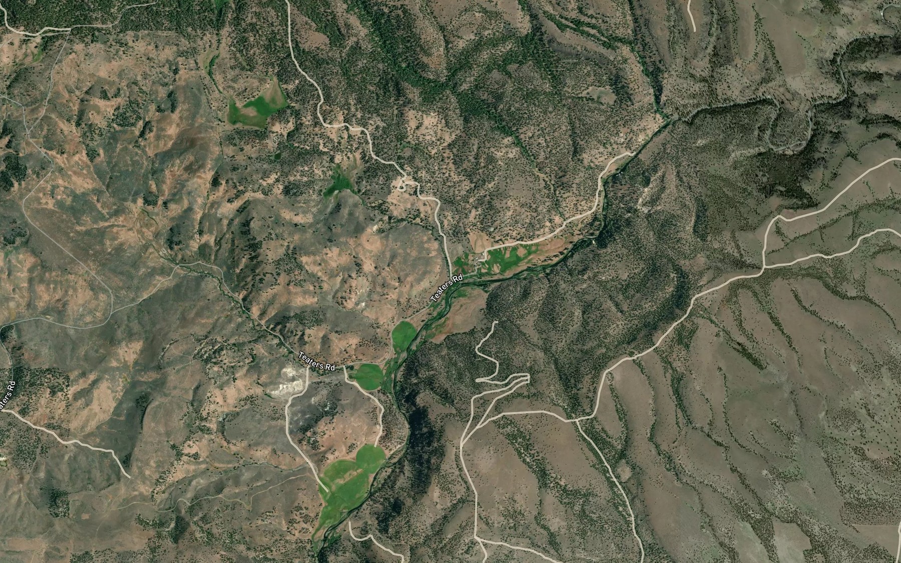 Satellite map of the Swamp Creek