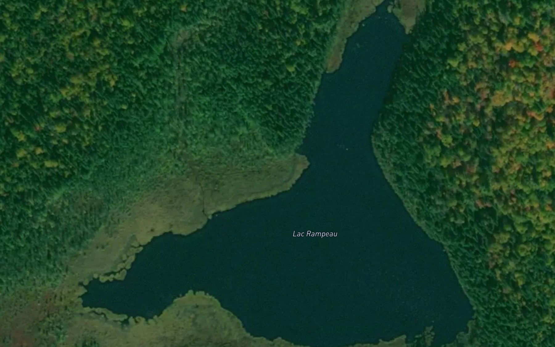 Satellite map of the Lac Rampeau