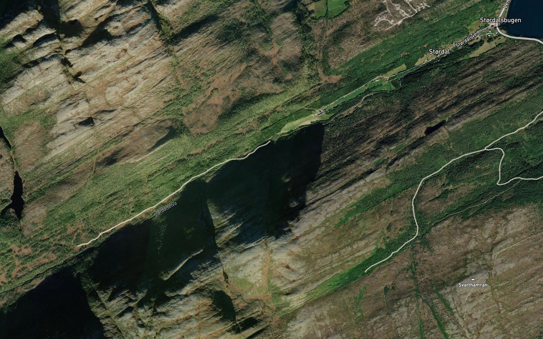 Satellite map of the Snurrbekken