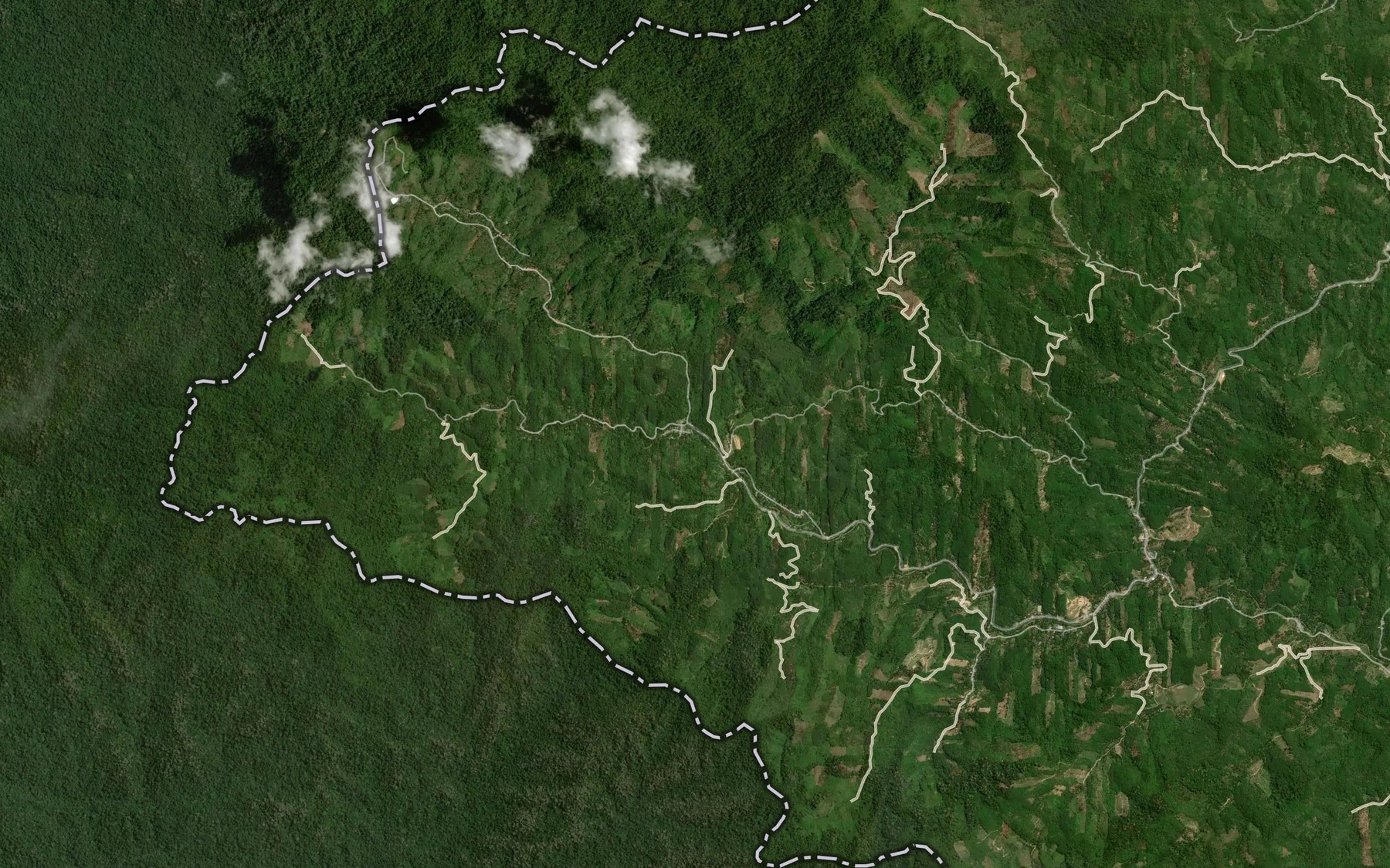 Satellite map of the Khlong Din Samoe